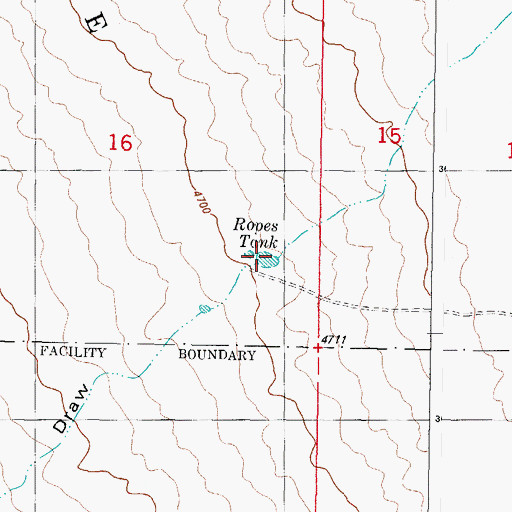 Topographic Map of Ropes Tank, NM