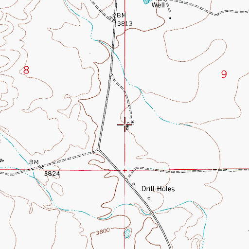 Topographic Map of Thurman Ranch, NM
