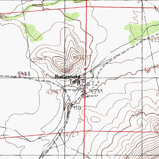 Topographic Map of Rattlesnake Tank, NM