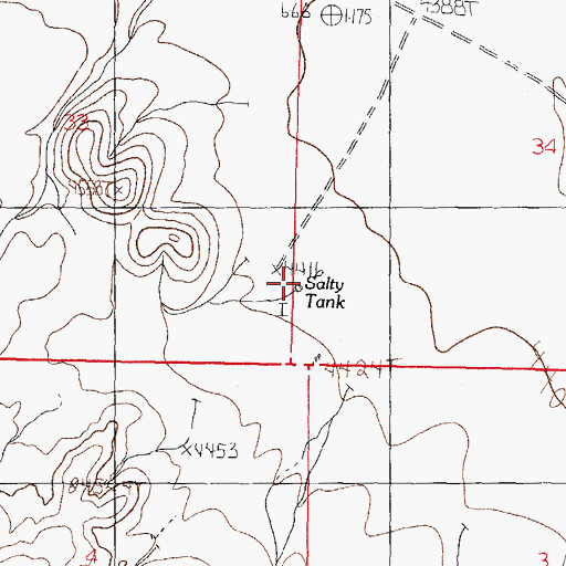 Topographic Map of Sally Tank, NM
