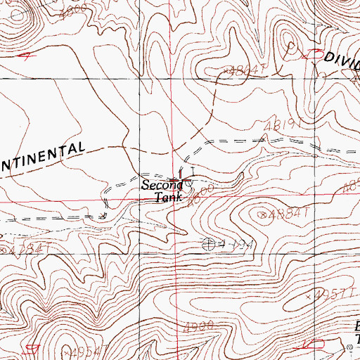 Topographic Map of Second Tank, NM