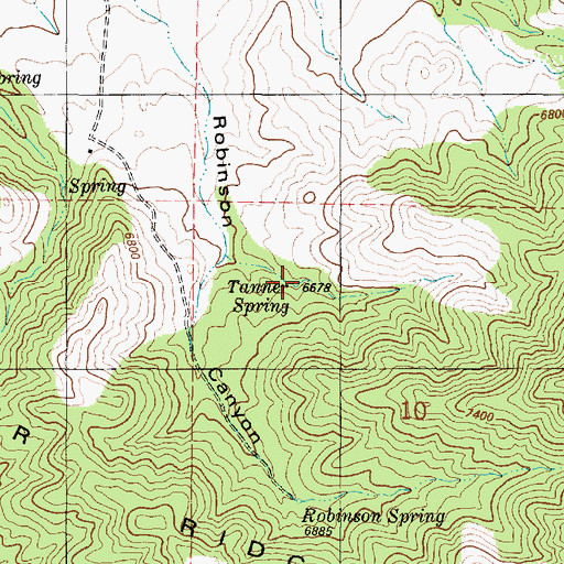 Topographic Map of Tanner Spring, NM
