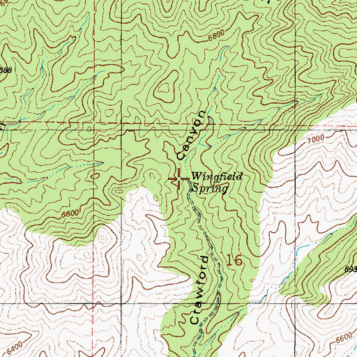 Topographic Map of Wingfield Spring, NM
