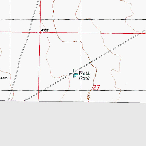 Topographic Map of Walk Tank, NM