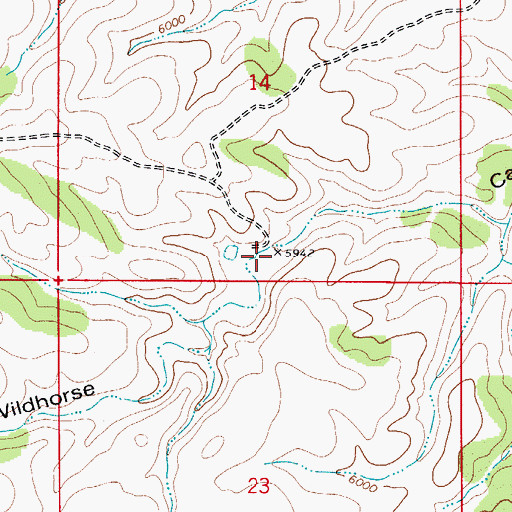 Topographic Map of Wildhorse Number Tank, NM