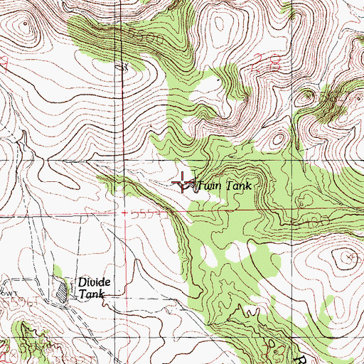 Topographic Map of Twin Tank, NM
