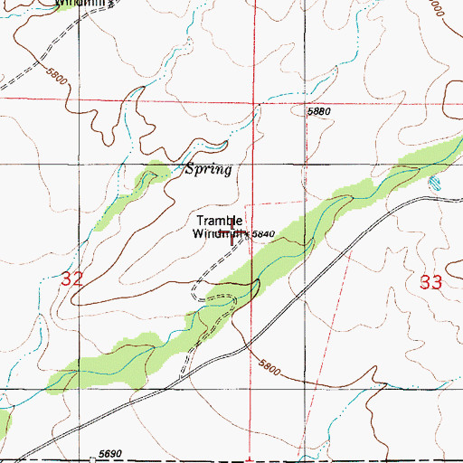 Topographic Map of Tramble Windmill, NM