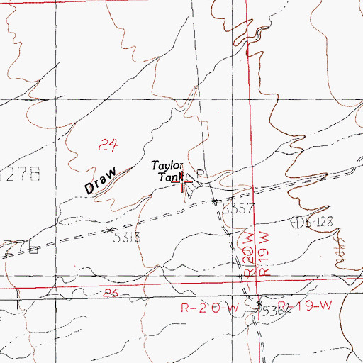 Topographic Map of Taylor Tank, NM