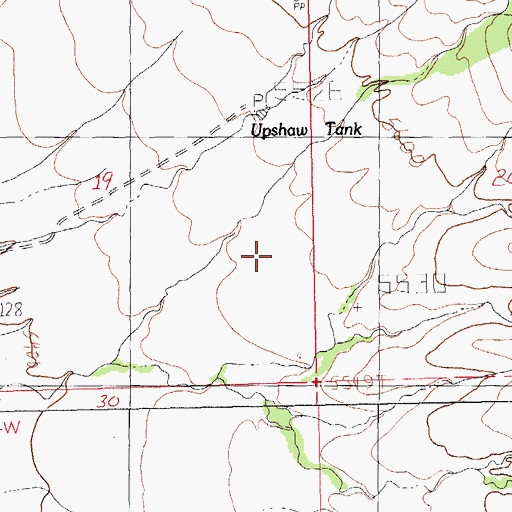 Topographic Map of Upshaw Tank, NM
