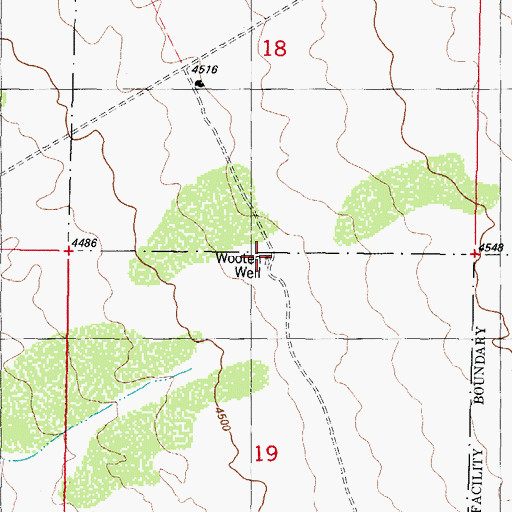 Topographic Map of Wooten Well, NM