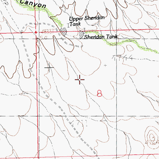 Topographic Map of Sheridan Tank, NM