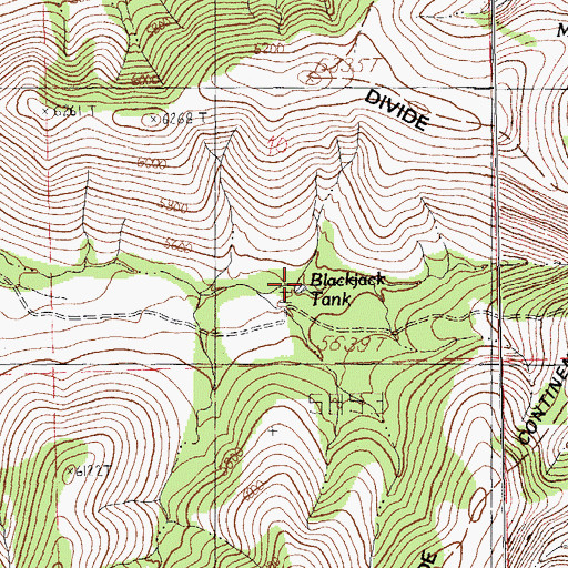 Topographic Map of Blackjack Tank, NM
