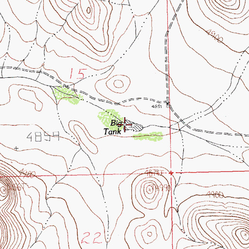Topographic Map of Big Tank, NM