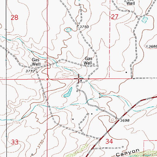 Topographic Map of Ballard Ranch, NM
