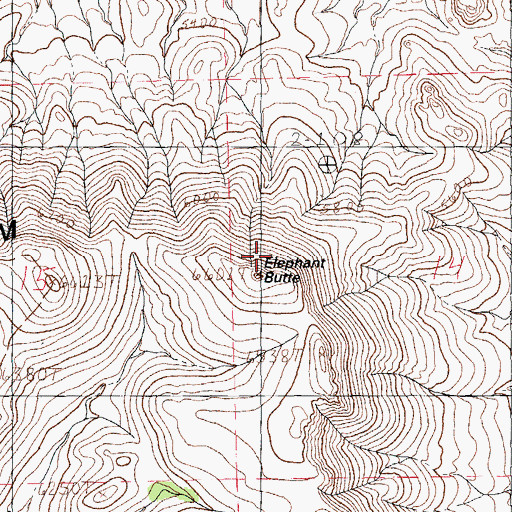 Topographic Map of Elephant Butte, NM