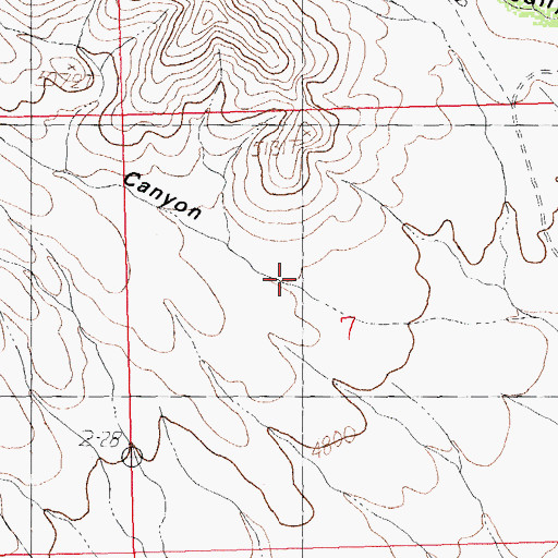 Topographic Map of Big Horn Canyon, NM