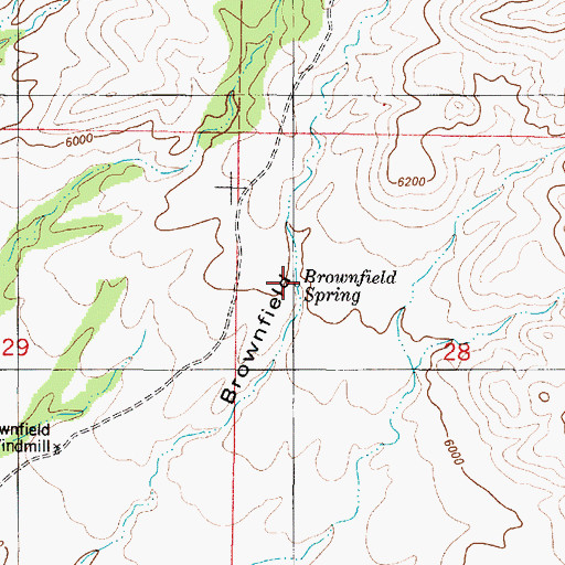 Topographic Map of Brownfield Spring, NM