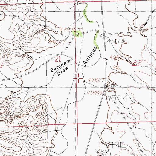 Topographic Map of Black Bill Canyon, NM
