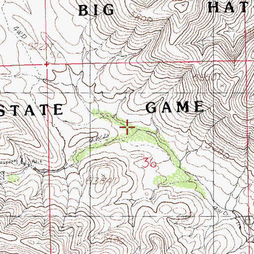 Topographic Map of Mine Canyon, NM