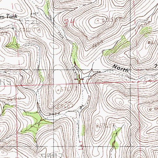 Topographic Map of North 7K Canyon, NM