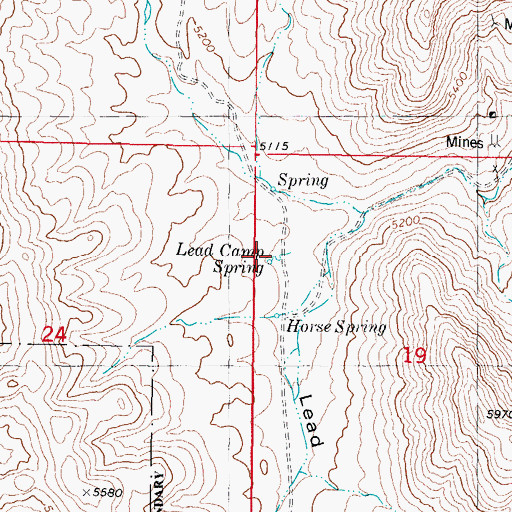 Topographic Map of Lead Camp Spring, NM