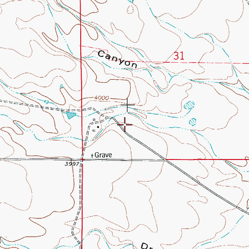 Topographic Map of Colwell Ranch, NM