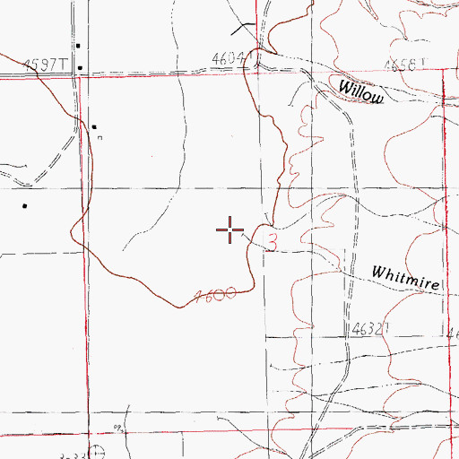 Topographic Map of Whitmire Creek, NM