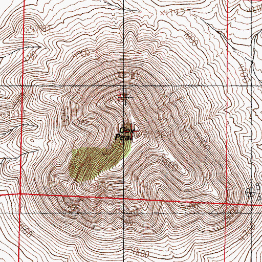 Topographic Map of Cox Peak, NM