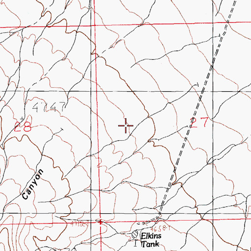 Topographic Map of Horse Pasture Canyon, NM