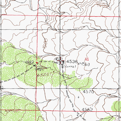 Topographic Map of Junes Mill, NM