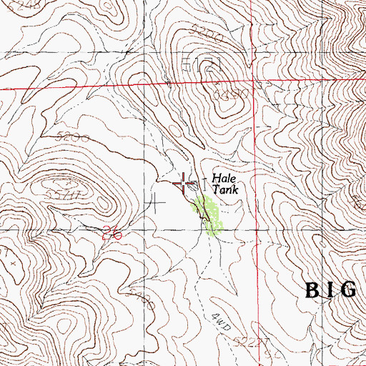 Topographic Map of Hale Tank, NM