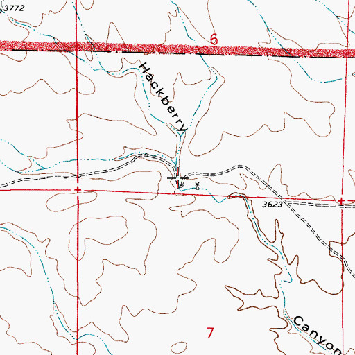 Topographic Map of Old Stone Place (historical), NM