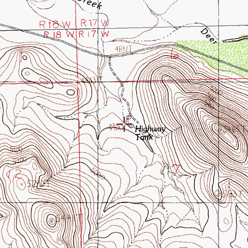 Topographic Map of Highway Tank, NM