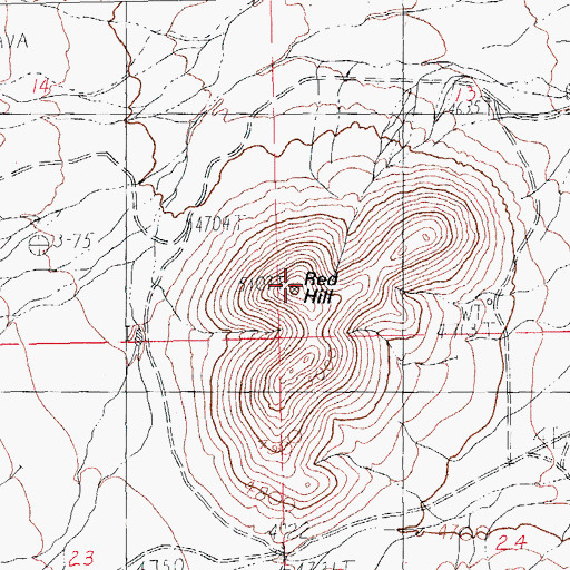 Topographic Map of Red Hill, NM
