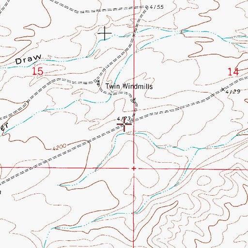 Topographic Map of Tucker Ranch (historical), NM