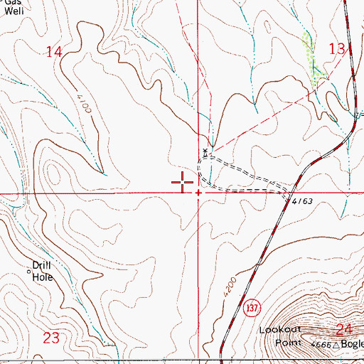 Topographic Map of Mendoza Ranch (historical), NM
