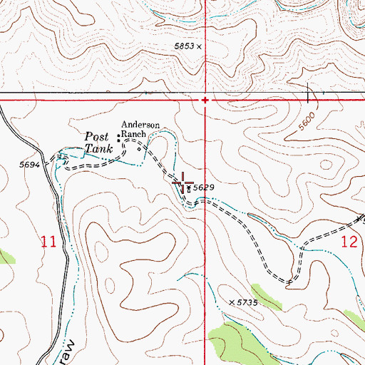 Topographic Map of Hardin Well, NM