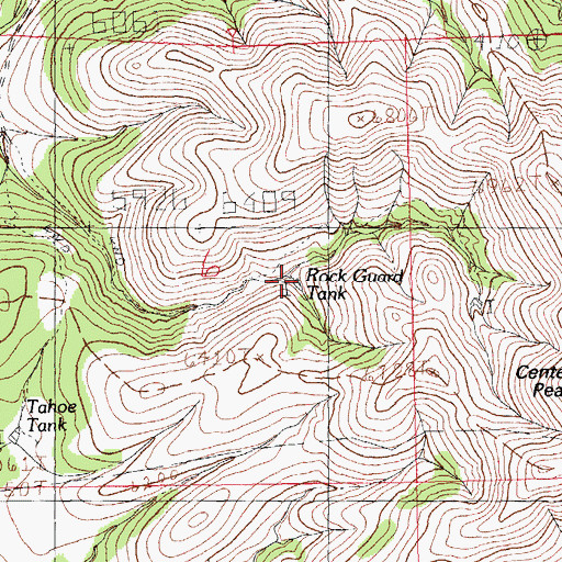 Topographic Map of Rock Guard Tank, NM
