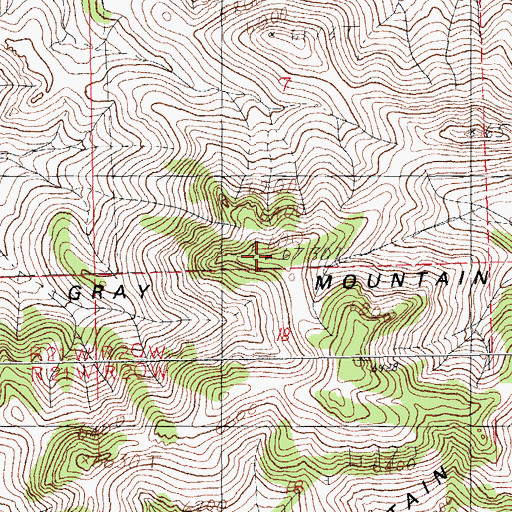 Topographic Map of Grey Mountain, NM