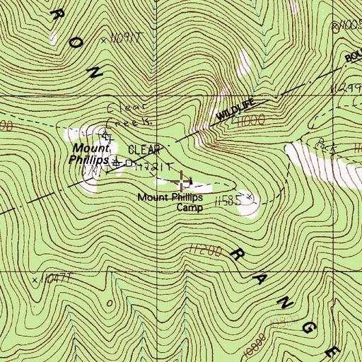 Topographic Map of Mount Phillips Camp, NM