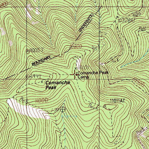 Topographic Map of Comanche Peak Camp, NM