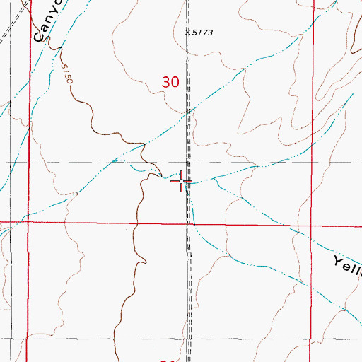 Topographic Map of Hoot Owl Canyon, NM