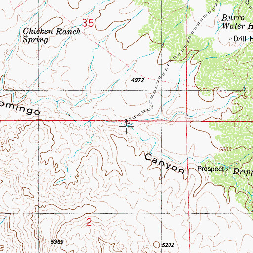 Topographic Map of Martinez Canyon, NM