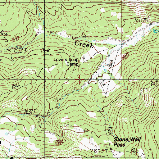 Topographic Map of Lovers Leap Camp, NM