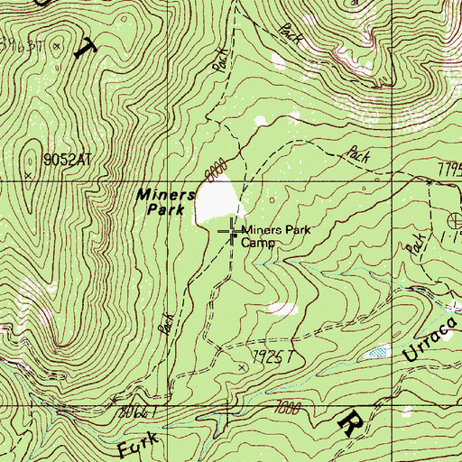 Topographic Map of Miners Park Camp, NM