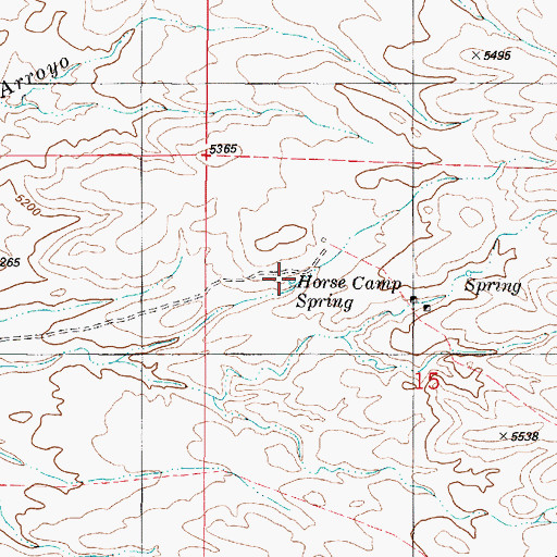 Topographic Map of Horse Camp Spring, NM