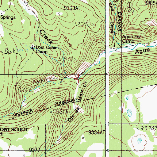 Topographic Map of Ojo de Maiz Creek, NM