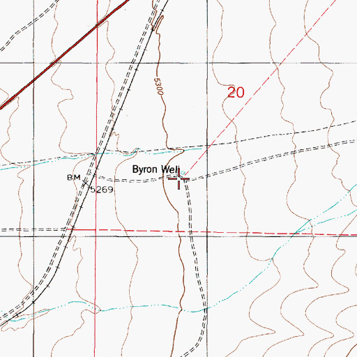 Topographic Map of Byron Well, NM