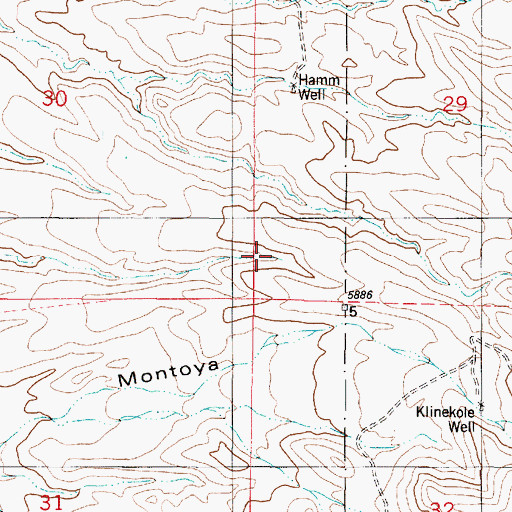 Topographic Map of Barber Canyon, NM