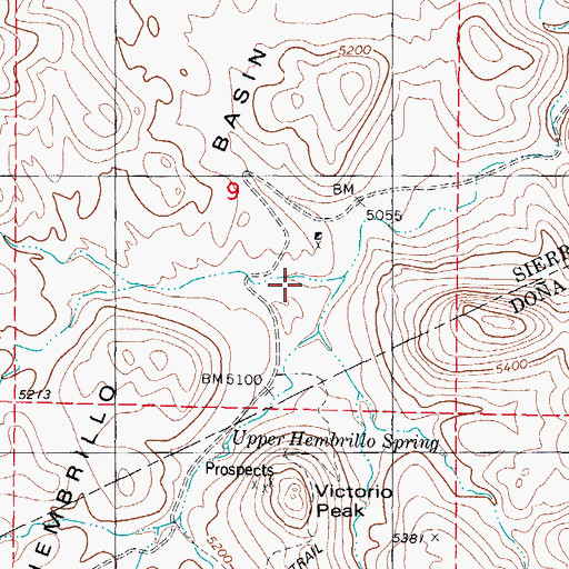 Topographic Map of Hembrillo Basin, NM